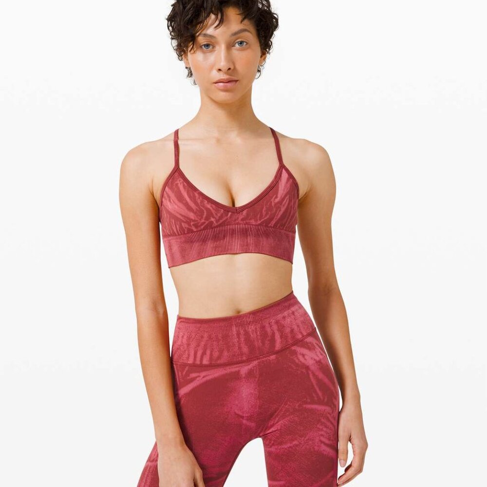 Lululemon Ebb to Street Bra Red Size 8